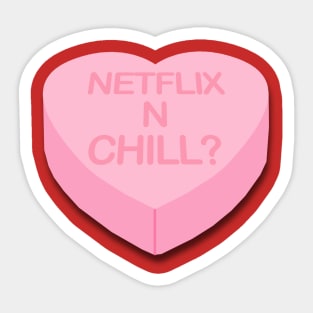 Candy Heart Netflix and Chill Sticker